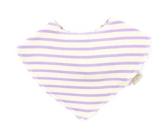Petit Piao bib lavender/cream stripes (2-pack)